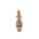 Sapin de Noël décoratif en plastique champagne 7x7x22 cm