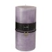 Bougie cylindrique 140H en Paraffine mauve 10x10x20 cm