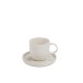 tasse avec sous-tasse en porcelaine blanc 11x8x7.5 cm