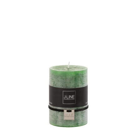 Bougie cylindrique 48H en Paraffine vert 7x7x10 cm