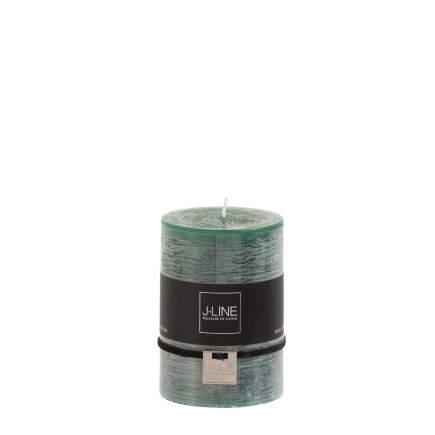 Bougie cylindrique 48H en Paraffine vert 7x7x10 cm