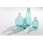 Vase bouteille en verre azur 25x25x75 cm