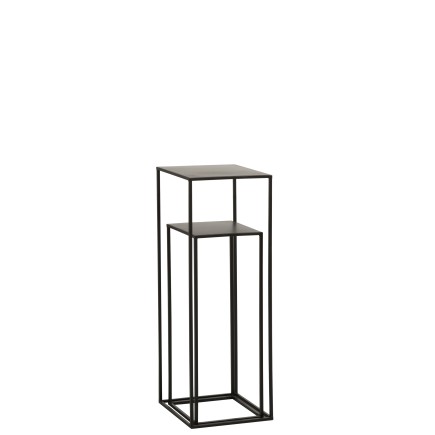 Set de 2 tables gigognes en métal noir H85 cm