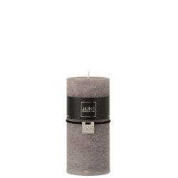 Bougie cylindrique gris foncé L7*l7*H15cm