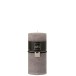 Bougie cylindrique gris foncé L7*l7*H15cm