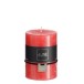 Bougie cylindrique 42H en Paraffine rouge 7x7x10 cm