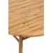 Table de salon ronde en bois naturel 120x120x46 cm