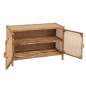 Meuble bas 2 portes en bois naturel 100x40x65 cm