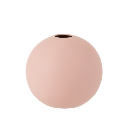 Vaso sferico in ceramica rosa pastello D18cm