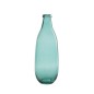 Vase bouteille en verre azur 14x14x41 cm