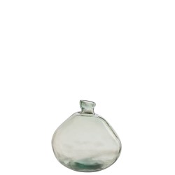 Vase dame jeanne en verre vert 33x33x32 cm