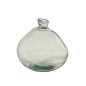 Vase dame jeanne en verre vert 33x33x32 cm