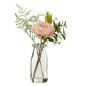 Bouquet de rose artificiel en plastique rose 13x13x25 cm