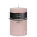 Bougie cylindrique 120H en Paraffine rose 10x10x15 cm