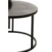 Set de 3 tables gigognes en aluminium noir 75.5x75.5x40 cm