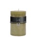 Bougie cylindrique 120H en Paraffine vert 10x10x15 cm