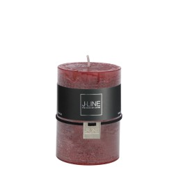 Bougie cylindrique 48H en Paraffine rouge 7x7x10 cm