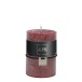 Bougie cylindrique 48H en Paraffine rouge 7x7x10 cm