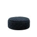 Pouf rond en forme de bouton en velours anthracite