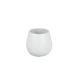 Cache-pot en céramique blanc 14.5x14.5x14 cm