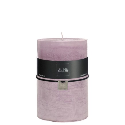 Bougie cylindrique 120H en Paraffine mauve 10x10x15 cm