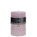 Bougie cylindrique 120H en Paraffine mauve 10x10x15 cm