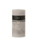 Bougie cylindrique 140H en Paraffine gris 10x10x20 cm