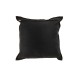 Coussin carré zébré en cuir blanc et noir 44x44cm