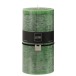 Bougie cylindrique 140H en Paraffine vert 10x10x20 cm