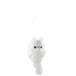 Hibou en Plumes - Peluche blanc 6x6x14 cm