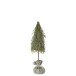 Sapin de Noël artificiel socle jute en bois vert 14x14x51 cm