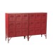 Armoire 9 portes à clés en métal Rouge 86x42x113,7cm