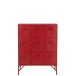 Armoire 9 portes à clés en métal Rouge 86x42x113,7cm