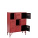 Armoire 9 portes à clés en métal Rouge 86x42x113,7cm