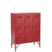 Armoire 9 portes à clés en métal Rouge 86x42x113,7cm