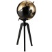 Globe sur pied en bois noir 39x39x99 cm