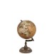 Globe sur pied en bois orange 20x20x34 cm