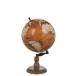 Globe sur pied en bois orange 30x30x53 cm