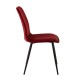 Chaise 4 pieds en textile Bordeaux 46.5x44.5x86 cm