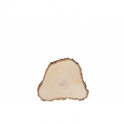 Escultura de Paulownia en madera natural de 29x27.5x3.5 cm