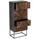 Armoire 5 tiroirs en bois naturel 45.5x37x110 cm