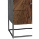 Armoire 5 tiroirs en bois naturel 45.5x37x110 cm