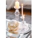 Chandelier lisse en verre transparent 9x9x18.5 cm