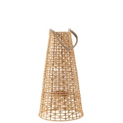 Lanterna in rattan beige 30x30x55 cm