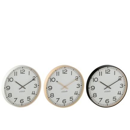 Horloge murale en plastique multicolore 40x40x4 cm