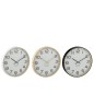 Horloge murale en plastique multicolore 40x40x4 cm (Lot de 3)