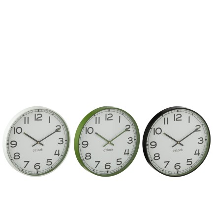 Horloge murale en plastique multicolore 40x40x4 cm