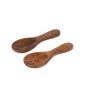 Set couvert en bois naturel foncé 20x9x2 cm