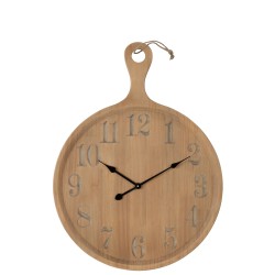 Horloge murale en bois naturel 65.2x4.5x88 cm