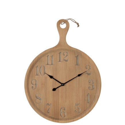 Horloge murale en bois naturel 65.2x4.5x88 cm